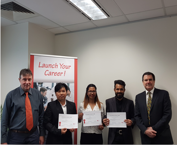 Assistant Professor Igor Bosma, Tejash Mukeshchandra Lumbhani, Samita Shrestha, Yiu Kwong Lam and Adjunct Professor Art Philips