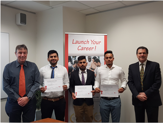 Assistant Professor Igor Bosma, Sonu Kumar, Navjot Singh Tatla, Sunil Kumar and Adjunct Professor Art Philips