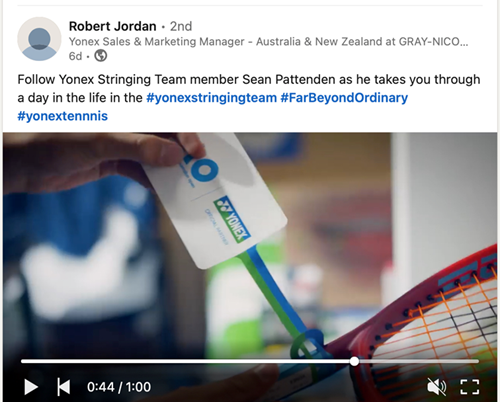 The 100% recyclable racquet tags for the Australian Open